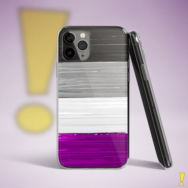 Asexual Pride Flag Paint Strokes Clear Case for iPhone®